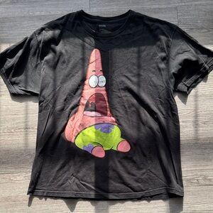 SpongeBob Squarepants Black T-Shirt with Patrick Graphic